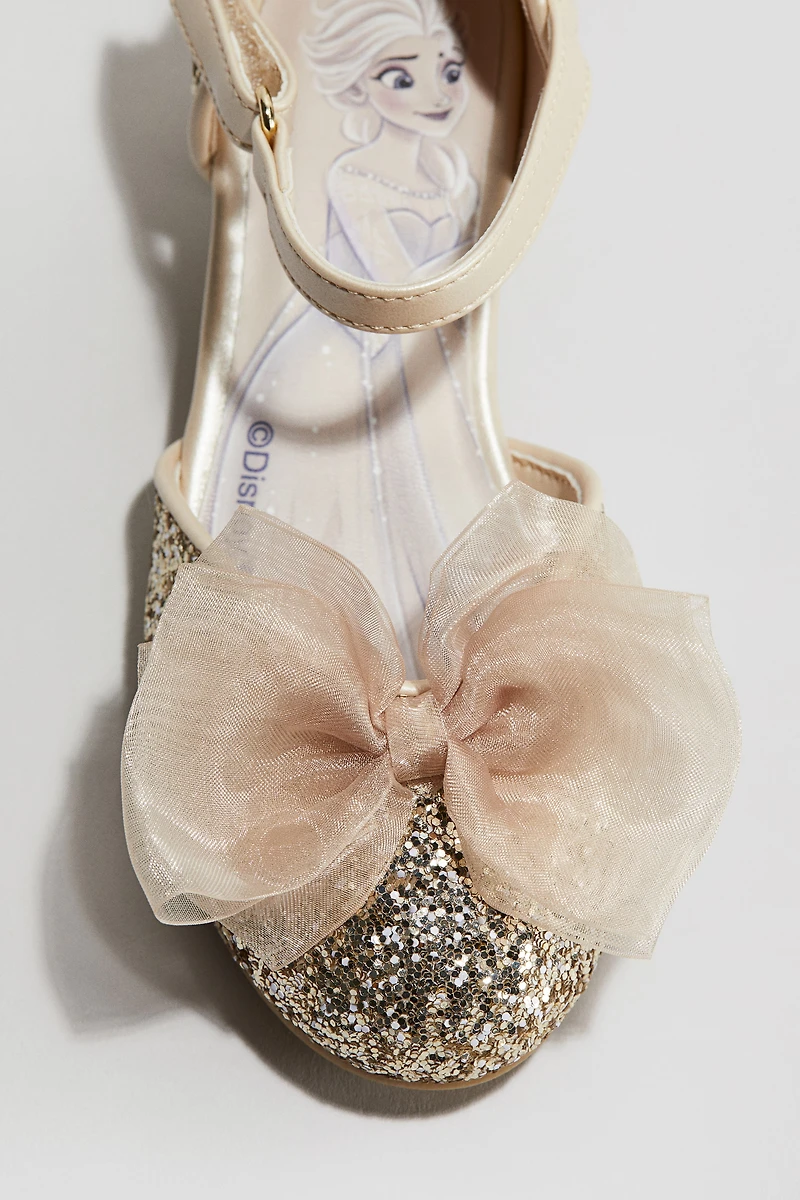 Bow-Detail Glittery Shoes