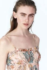 Brassière en lin mélangé