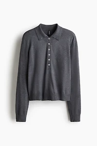 Long-Sleeved Polo Shirt