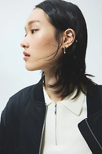 Rib-Knit Top with Collar