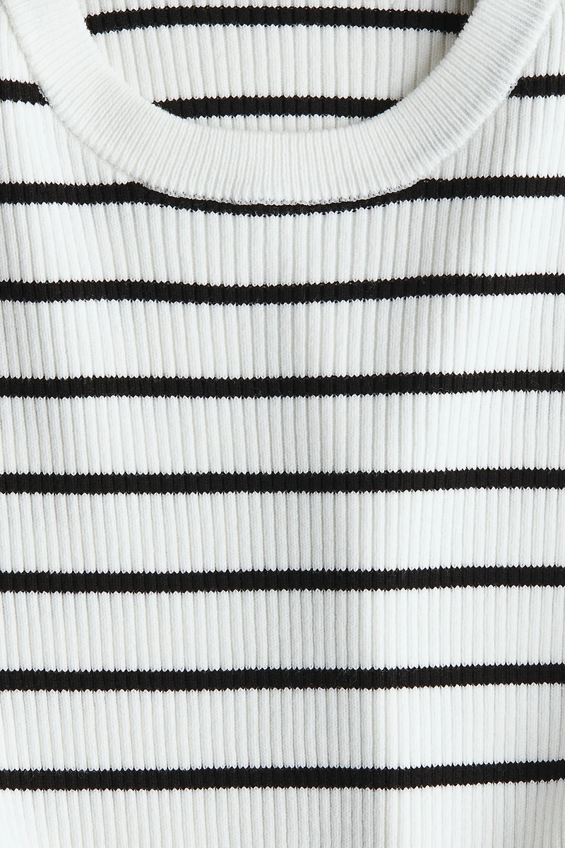 Haut en tricot côtelé