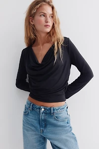 Draped Jersey Top
