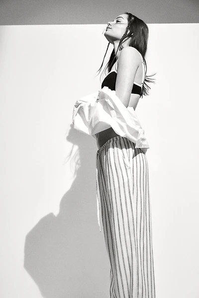 Straight-Leg Drawstring Pants