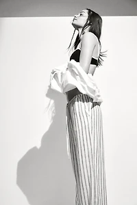 Straight-Leg Drawstring Pants