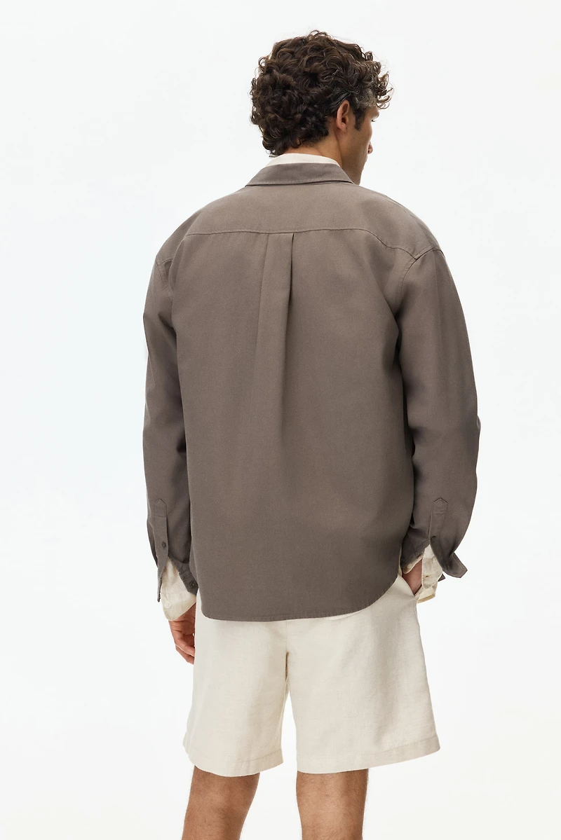 Regular-Fit Linen-Blend Shorts