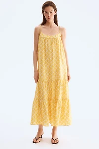 Robe maxi avec bretelles à nouer