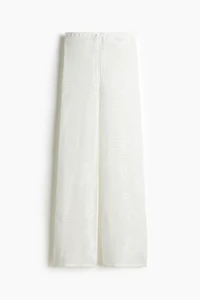 Pointelle-Knit Drawstring Pants