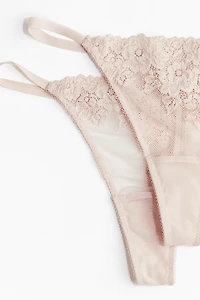 2-Pack Lace Thong Briefs