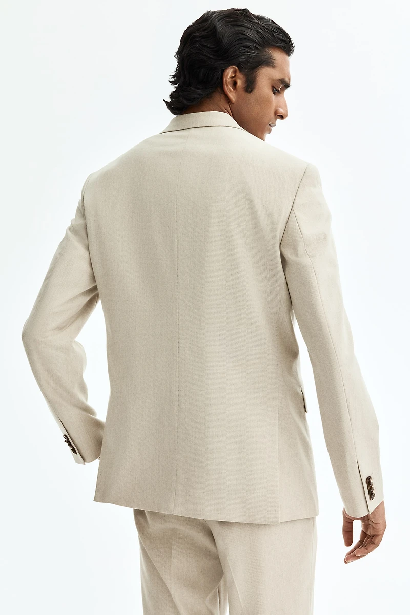 Veste près du corps à fermeture droite