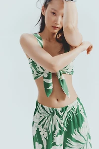 Tie-Detail Crop Top