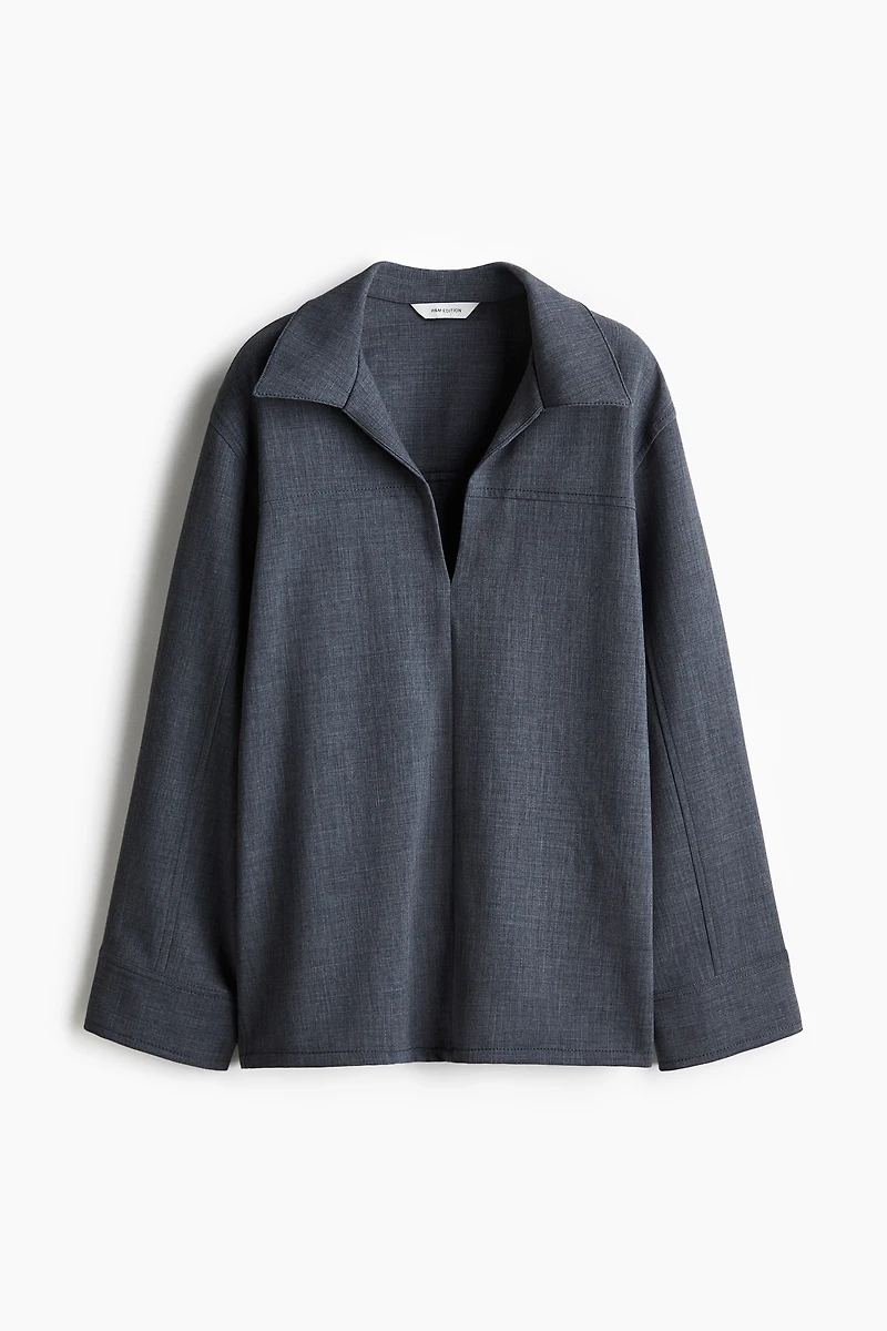 Chemise à enfiler en sergé