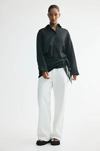 Scarf-Detail Shirt