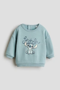 Motif-Detail Brushed-Inside Sweatshirt