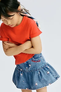 Jupe en denim imprimé