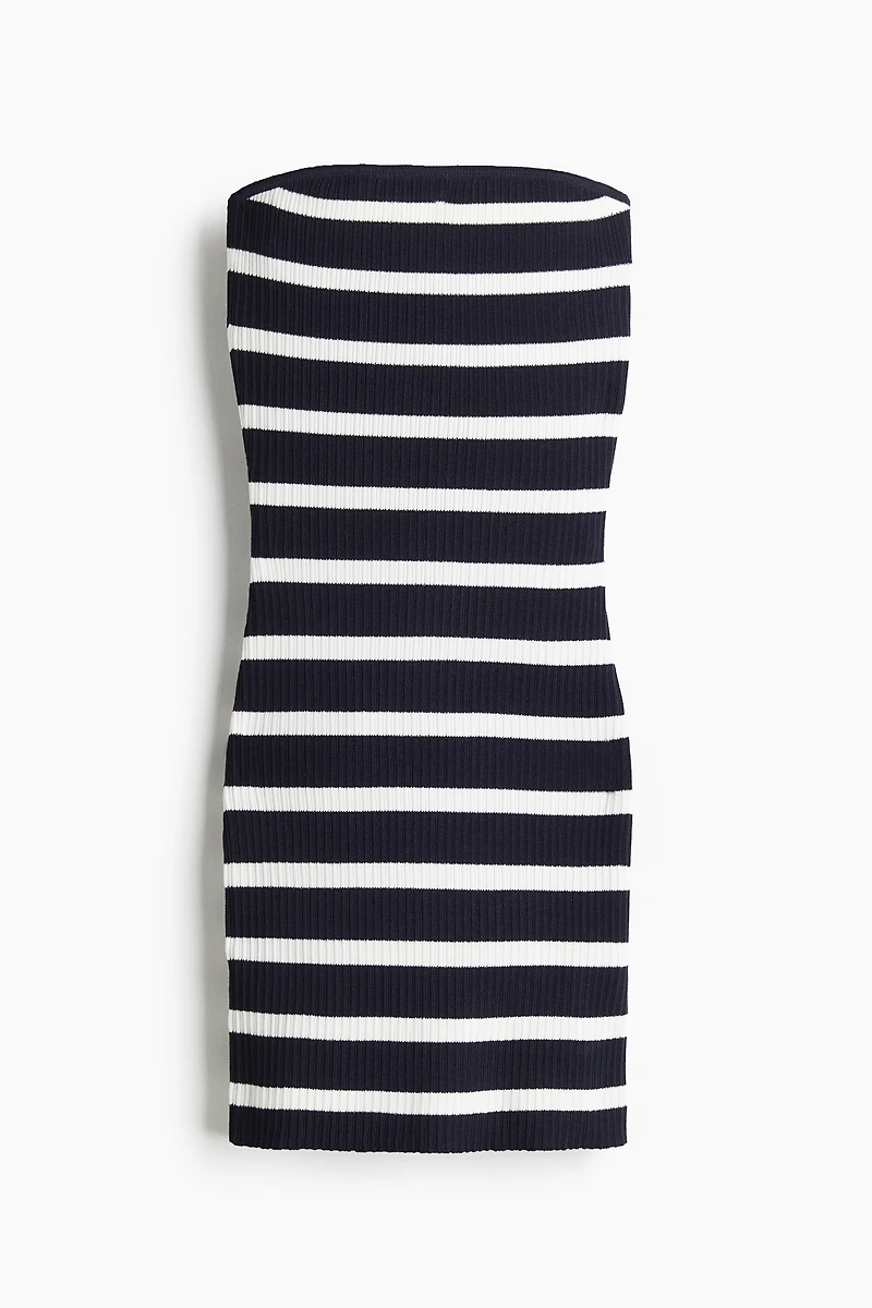 Rib-Knit Bandeau Dress