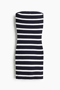 Rib-Knit Bandeau Dress