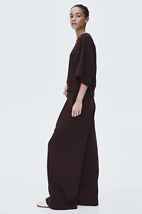 Pleat-Detail Drawstring Pants