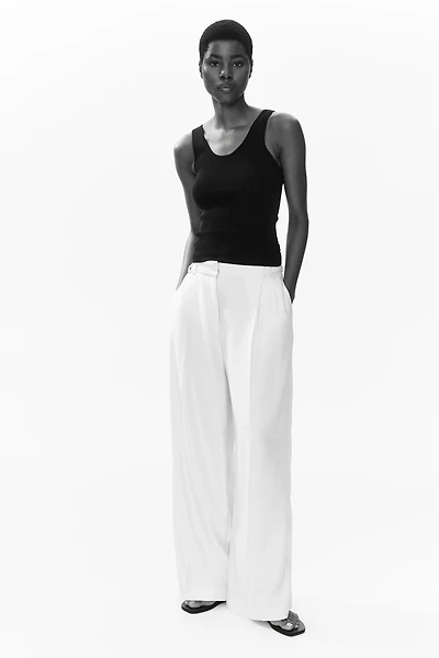 Pantalon sur mesure à jambes larges