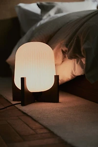 Lampe de table en verre