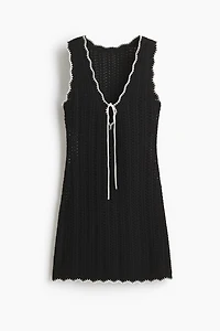 Pointelle-Knit Beach Dress