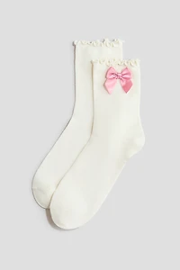 3-Pack Ruffle-Trimmed Socks