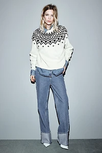 Chandail en tricot jacquard