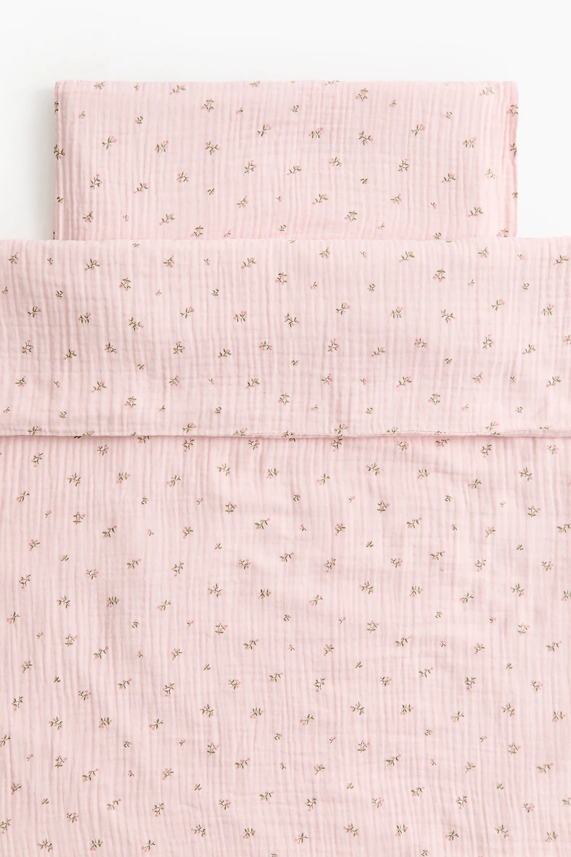 Muslin Crib Duvet Cover Set