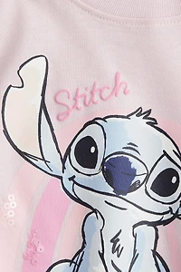 Cotton T-Shirt with Printed Motif