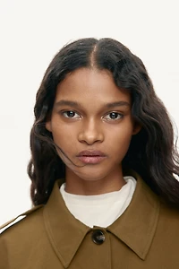 Trench-Look Cotton Jacket