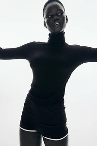 Ribbed Turtleneck Shirt