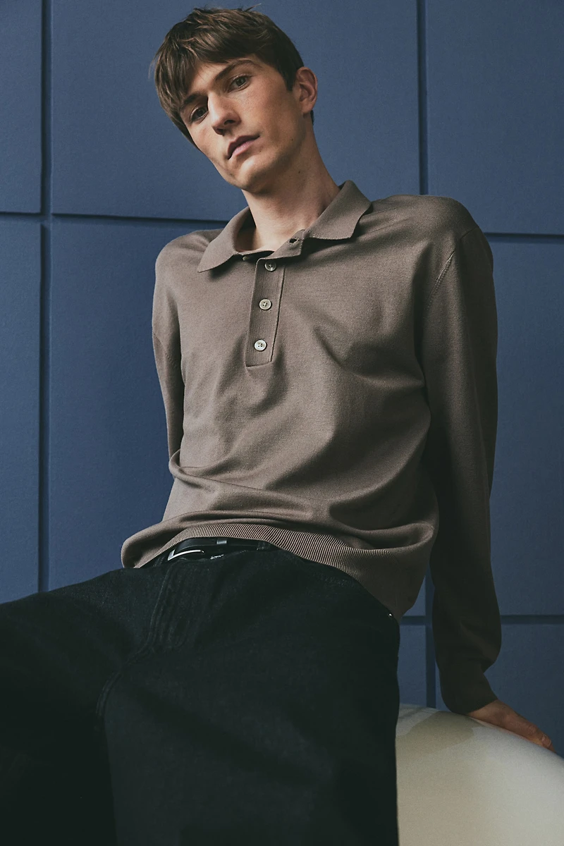 Polo coupe classique en fin tricot