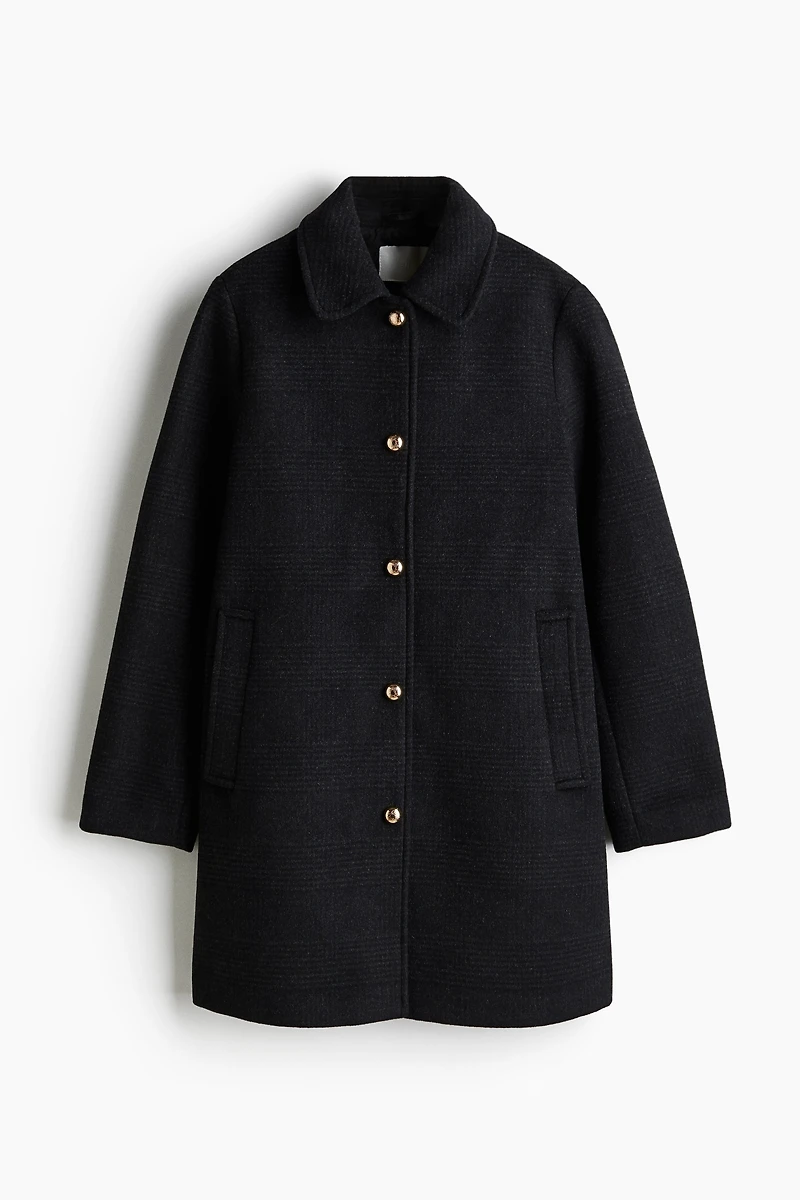 Wool-Blend Car Coat