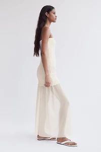 Robe bandeau bi-matière