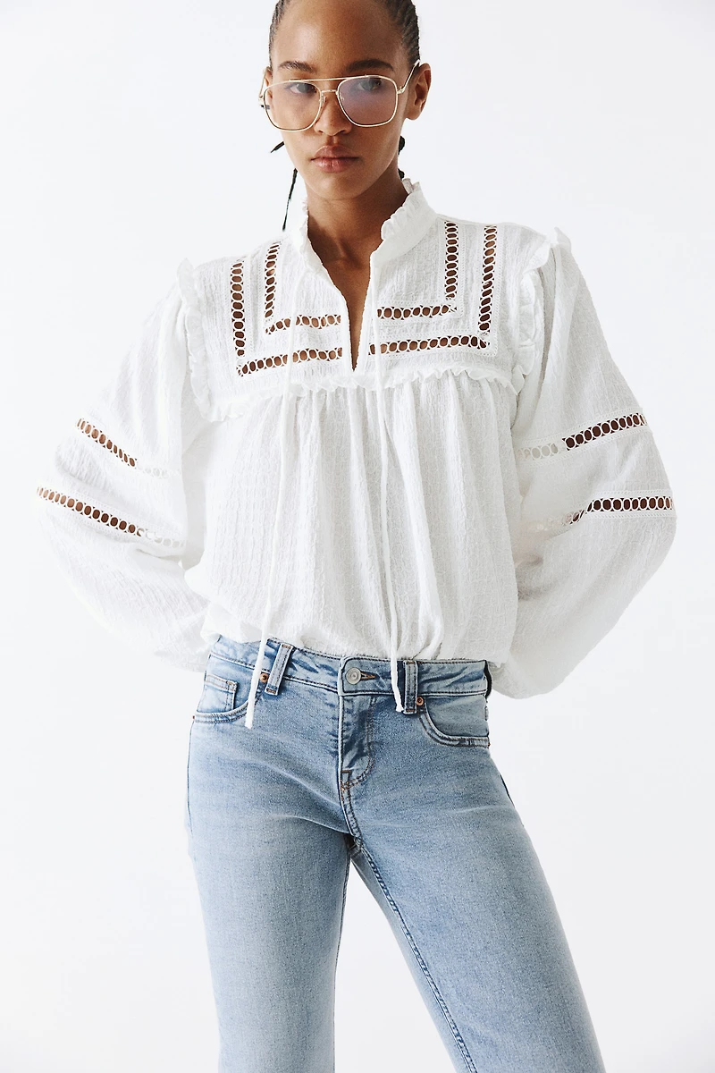 Low Rise Flared Leg Jeans