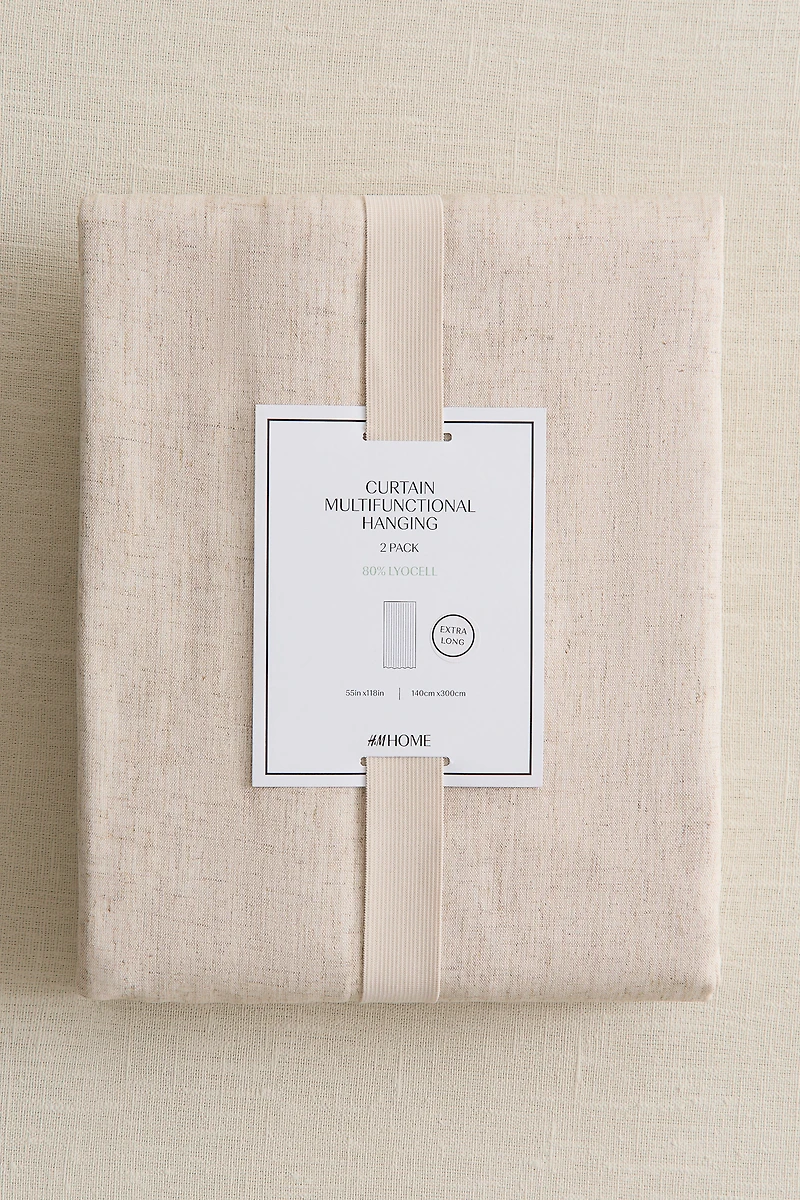 2-Pack Long Lyocell-Blend Curtain Panels