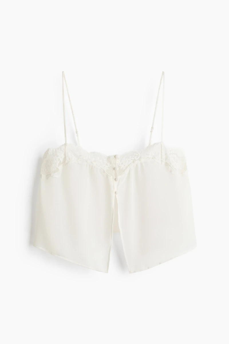 Haut à bretelles fines avec dentelle