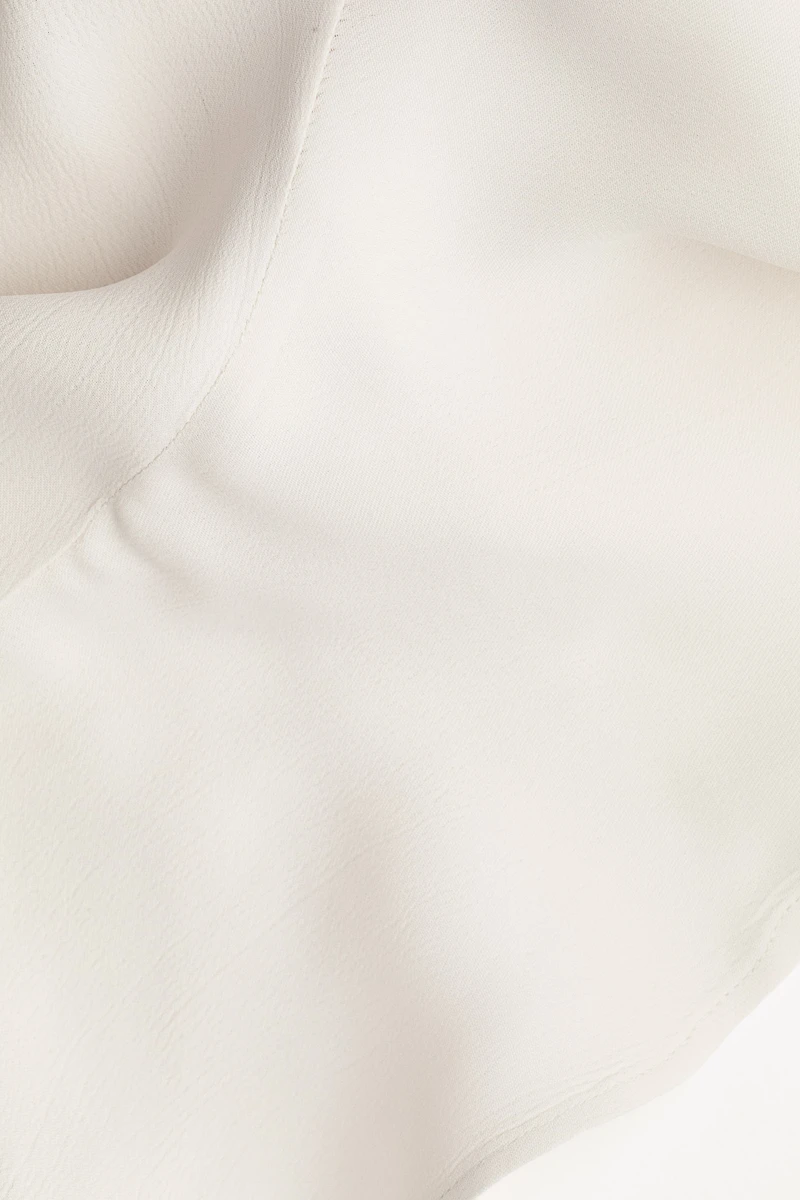 Flounce-Trimmed Viscose Skirt