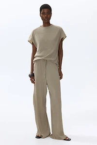 Crinkled Drawstring Pants