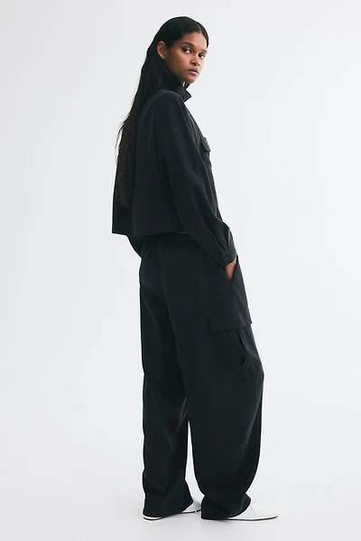 Viscose-Blend Pull-On Pants