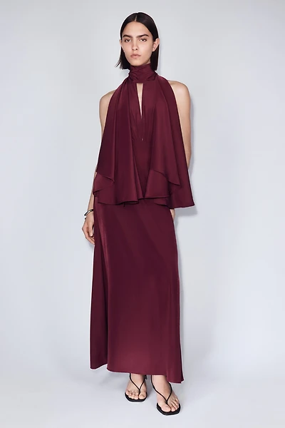 Cape-Sleeved Kaftan Dress
