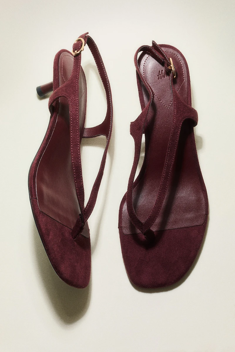 Kitten-Heeled Sandals
