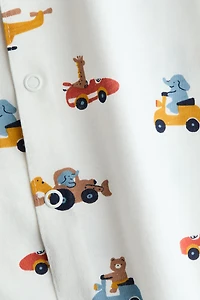 Short Cotton Pajama Jumpsuit