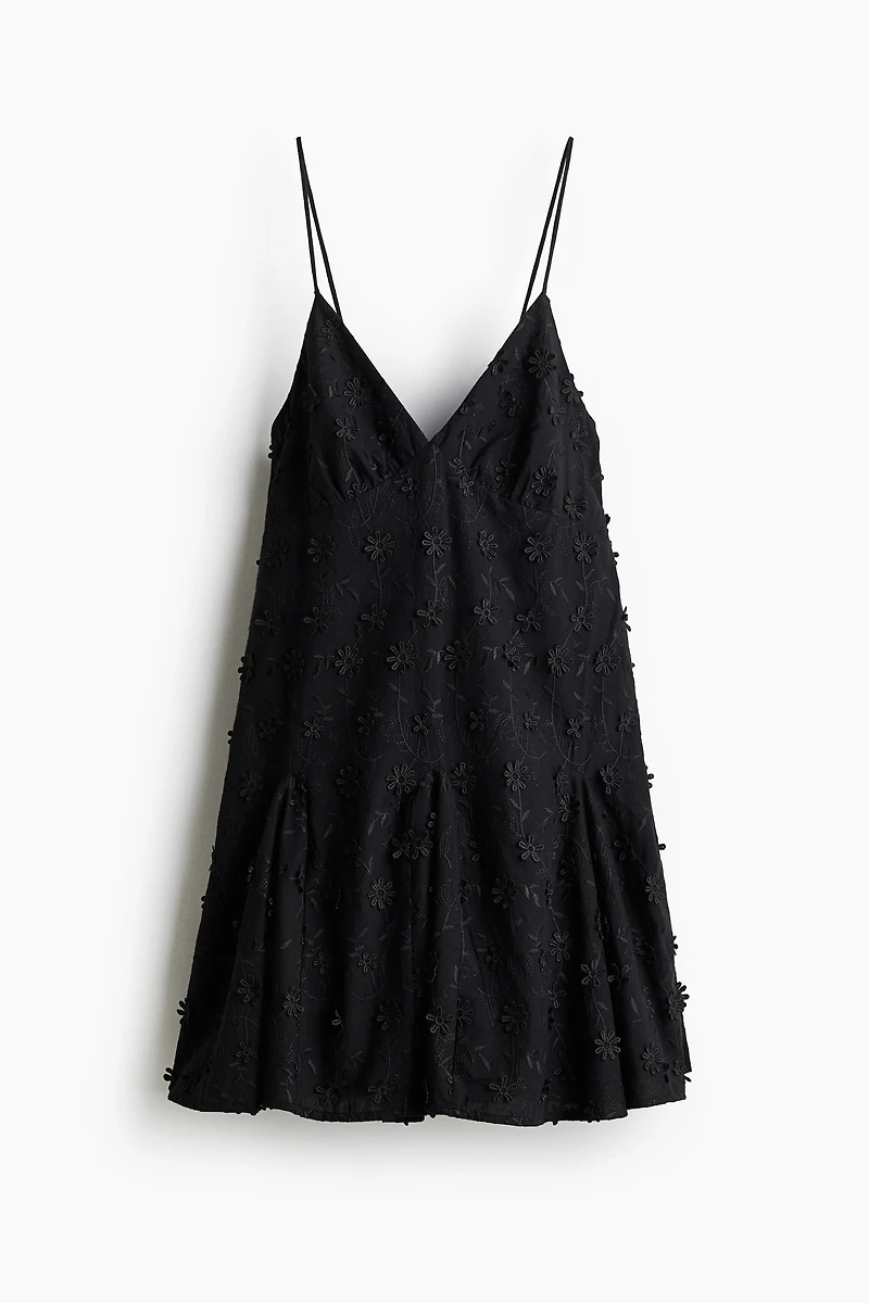 Appliquéd Cotton Dress