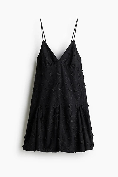 Appliquéd Cotton Dress