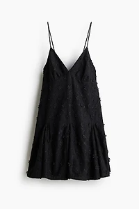 Appliquéd Cotton Dress