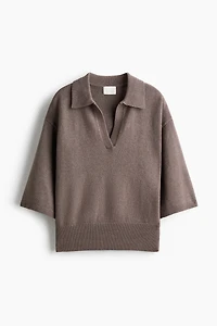 Fine-Knit Polo Shirt