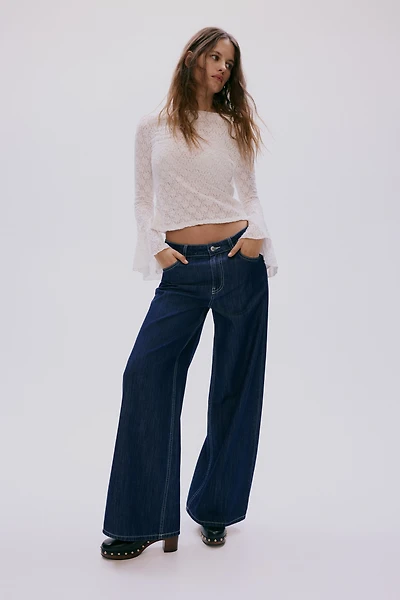 Wide-Leg Regular Waist Jeans
