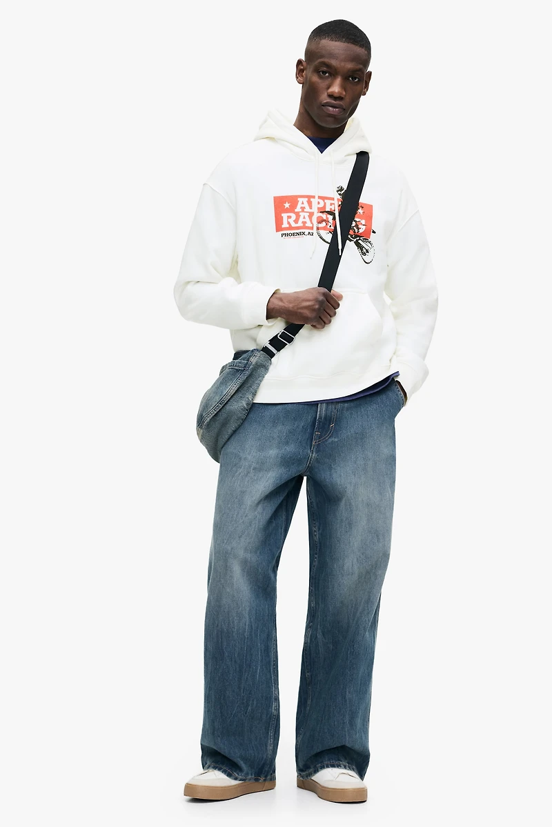 Loose Fit Printed Hoodie