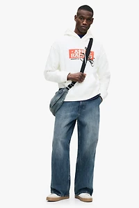 Loose Fit Printed Hoodie