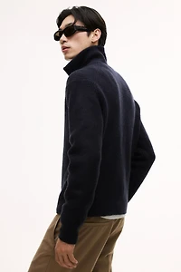 Regular-Fit Cardigan with Zipper